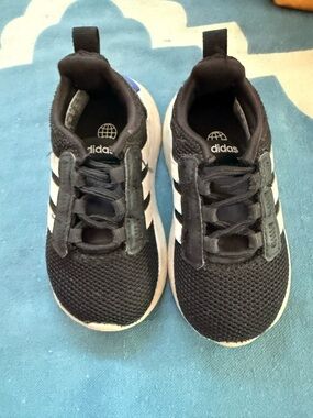 adidas Kids Black & White Slip-On Athletic Sneakers